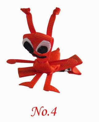 ANT--Sculpture hair bows style boutique hair bow girl bug bow