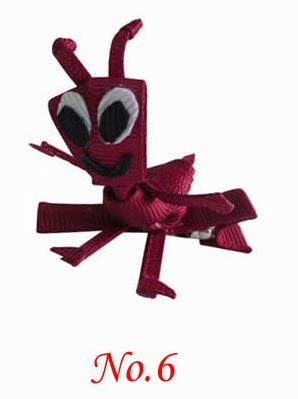 ANT--Sculpture hair bows style boutique hair bow girl bug bow