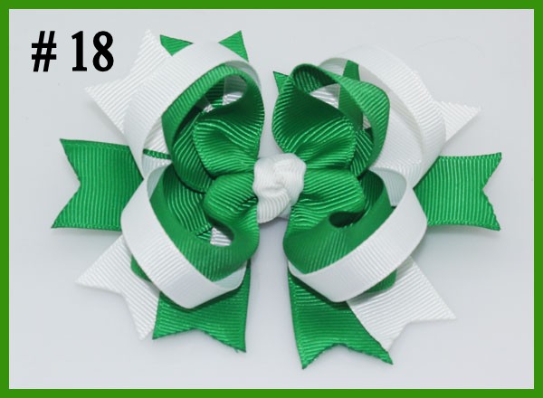 fashion St. Patrick\'s Day hair bows Festival girl boutique bow