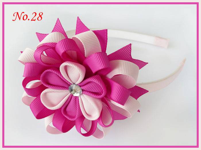 Girl Modern Style Headband 3.5\" A- Bird\'s Nest Hair Bow