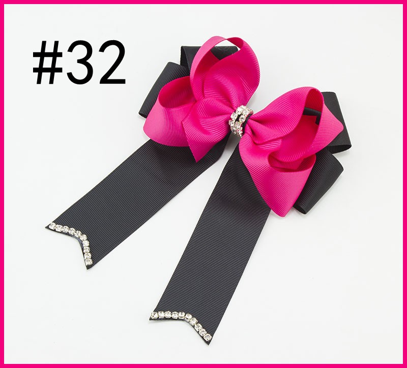 5''-6'' rhinestone cheerleading hair bows sparkle cute cheer bow