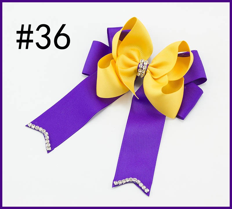 5''-6'' rhinestone cheerleading hair bows sparkle cute cheer bow