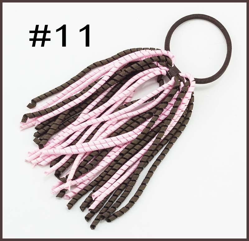 1/8'' korker ribbon hair bows ponytail holder streamers
