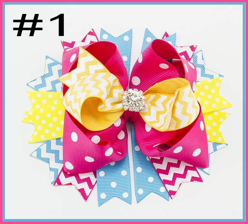 4.5"-5"GLAM over the top layered BRIGHT and BEAUTIFUL hair bow