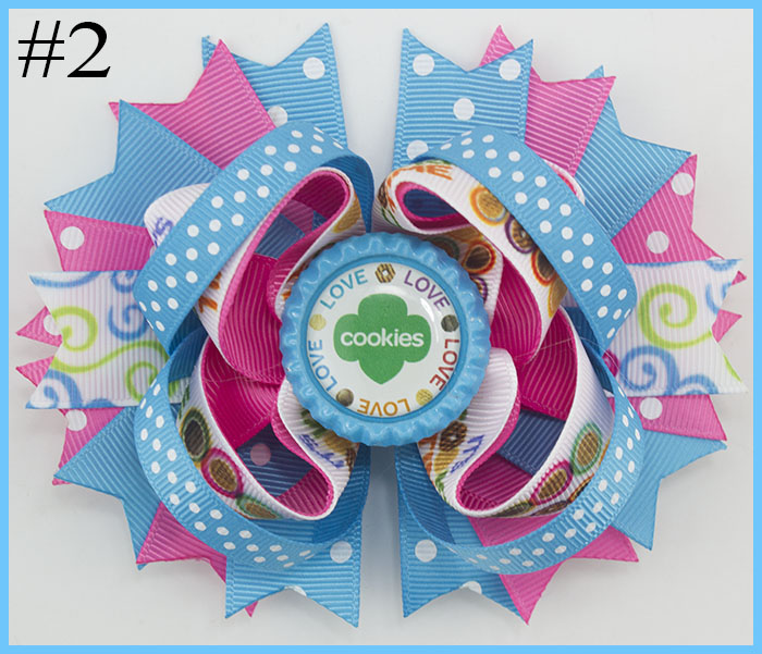 Girl Scout hair bow cookie time hair bows brownies daisys girls
