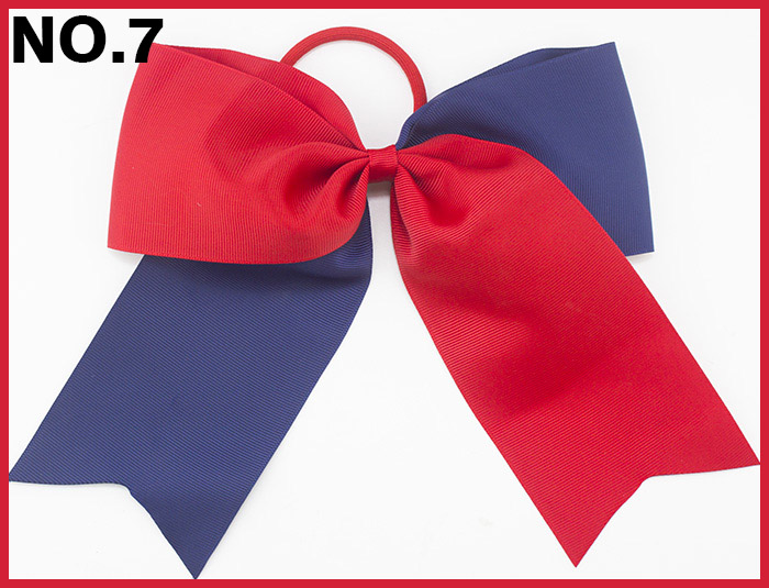 8\'\' two tone cheerleading hair bows cheer hair clips