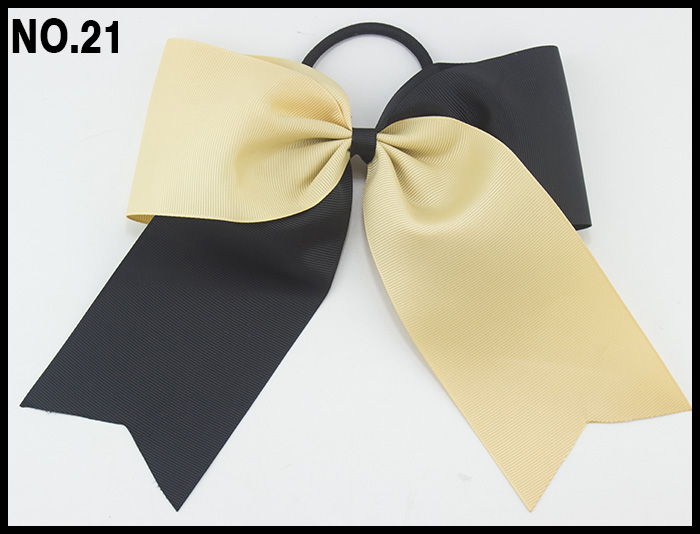 8'' two tone cheerleading hair bows cheer hair clips