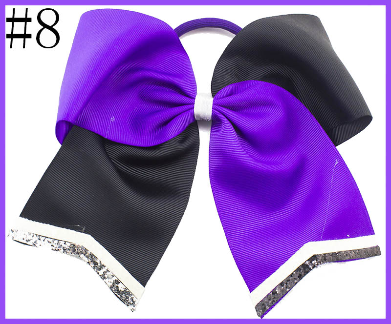 glitter cheer hair bows Cheerleading Bow With Glitter Tails