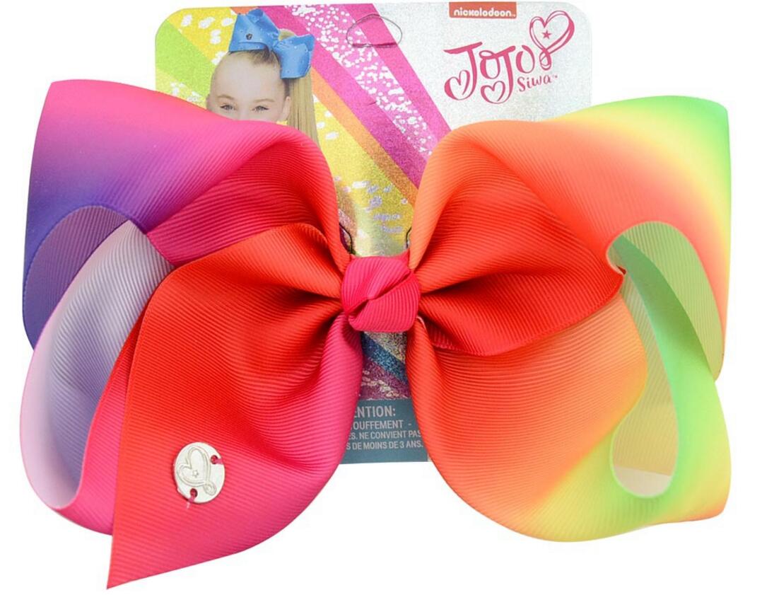 8" Large ombre JoJo Bow With Hair Clip unicorn big hair bows