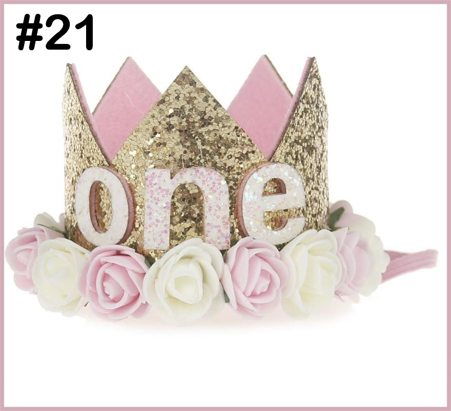 Baby Girl Boy One 1 2 3 4 5 6 7 8 9 Years Old Birthday Hat Crown