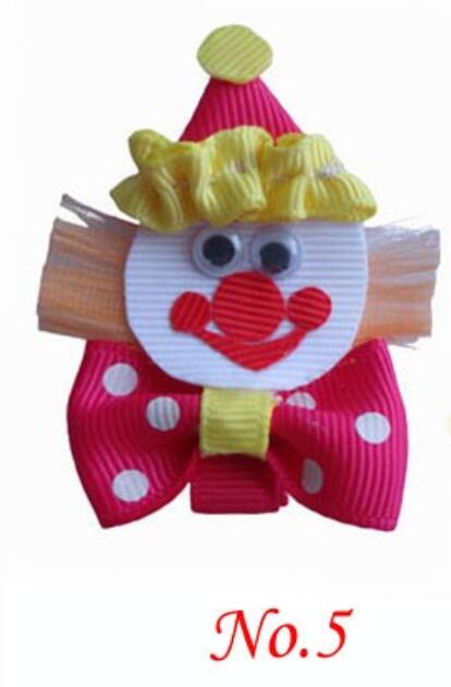 Clown--Sculpture hair bows style boutique hair bow