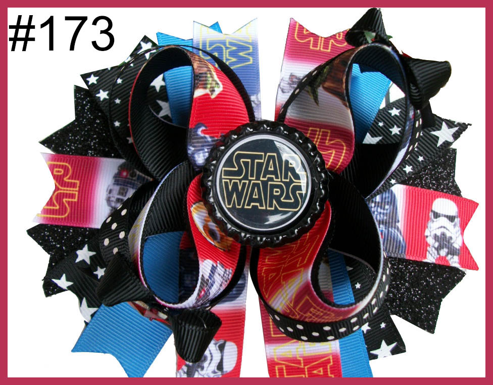 4.5-5.5'' star war hair bows