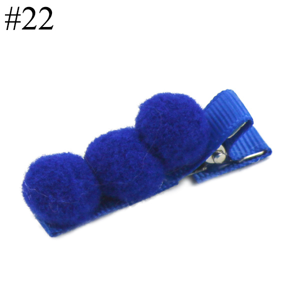 pompom lined hair clips baby hair clips