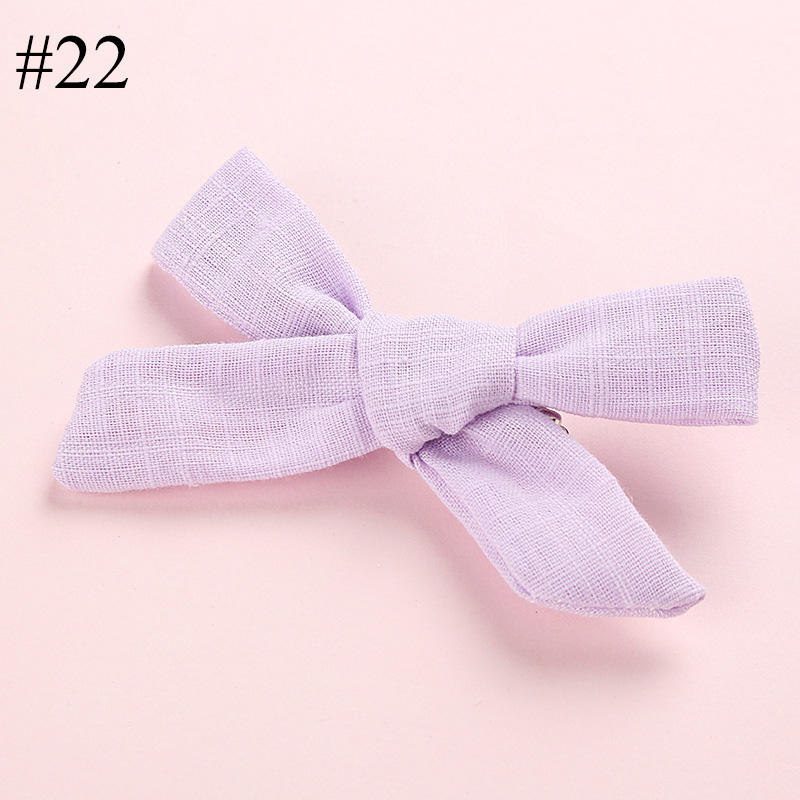 Fabric Big Bow hair clip for Baby girls, Solid Cute Elastic Nylo