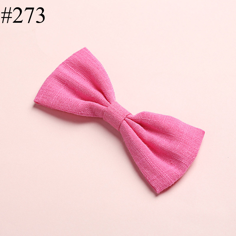 cotton and linen bowknot hair clip simple style bows hair access