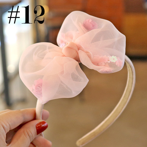 Yarn Hair Bows for Girls Organza Hairpins with Clips