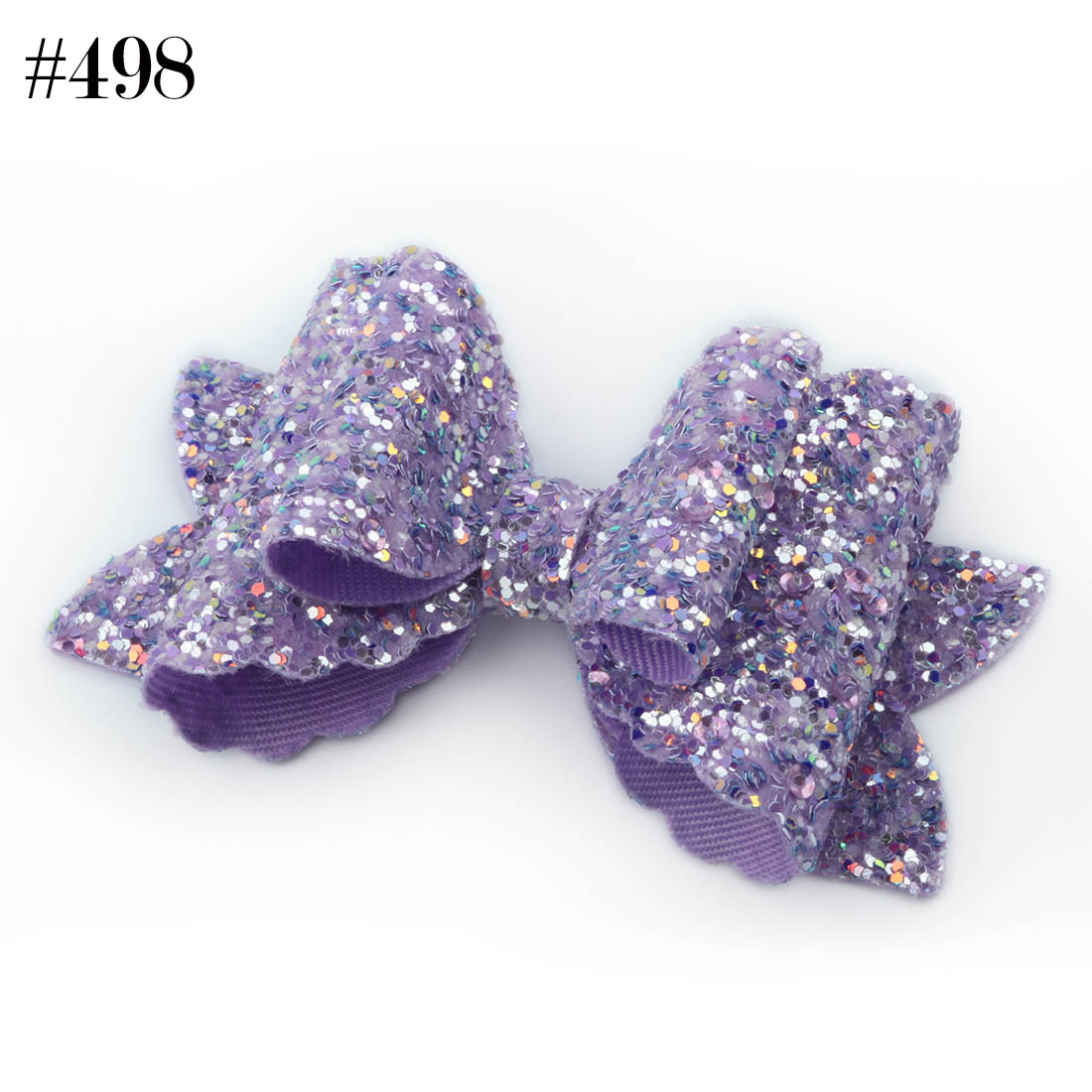 girls glitter Double bowknot bright pink hair bows