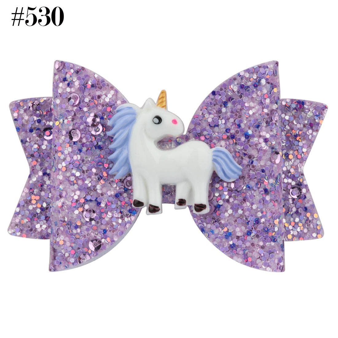 unicorn girls fashion flower glitter hair bows