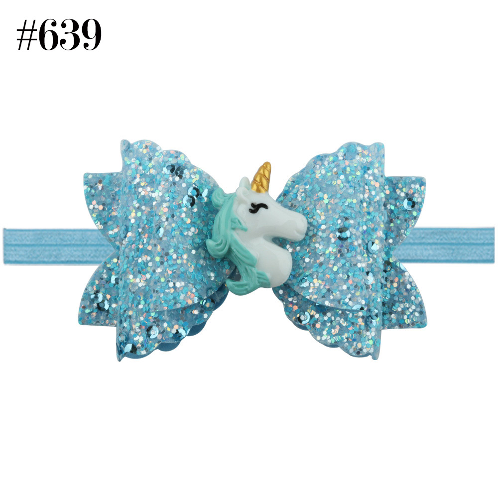 glitter bowknot headband unicorn bows headband