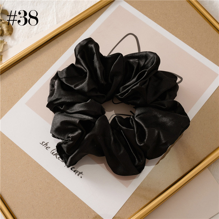 6-6.5'' large satin Women hair scrunchies French grace Smooth