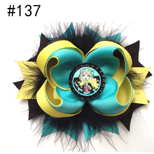 4.5-5.5 '' ghost hair bow inspired hair bows for baby girl big