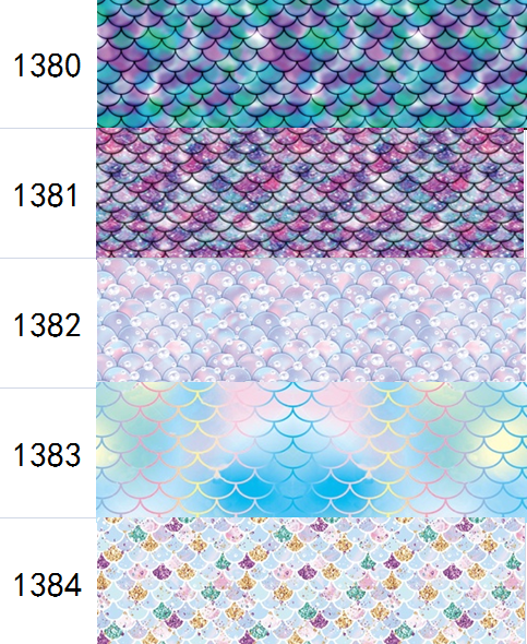 3inch print grosgrain ribbon＃1380-1384