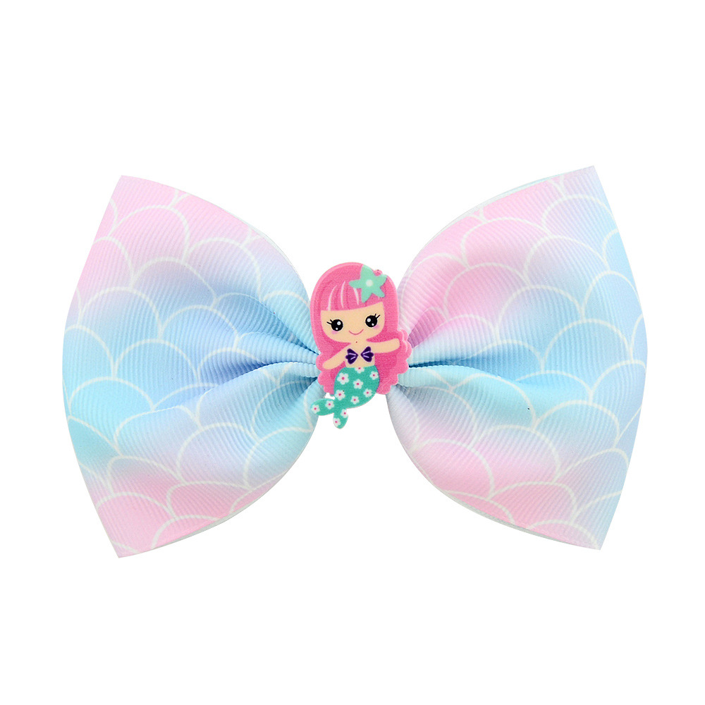 4.5‘ rainbows mermaid hair clips for girl hair accessories
