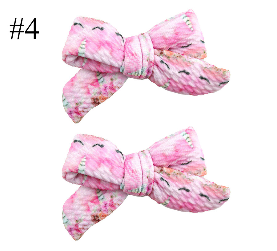 3\'\' liverpool fabric unicorn Hair Bows Barrette For baby Girls H