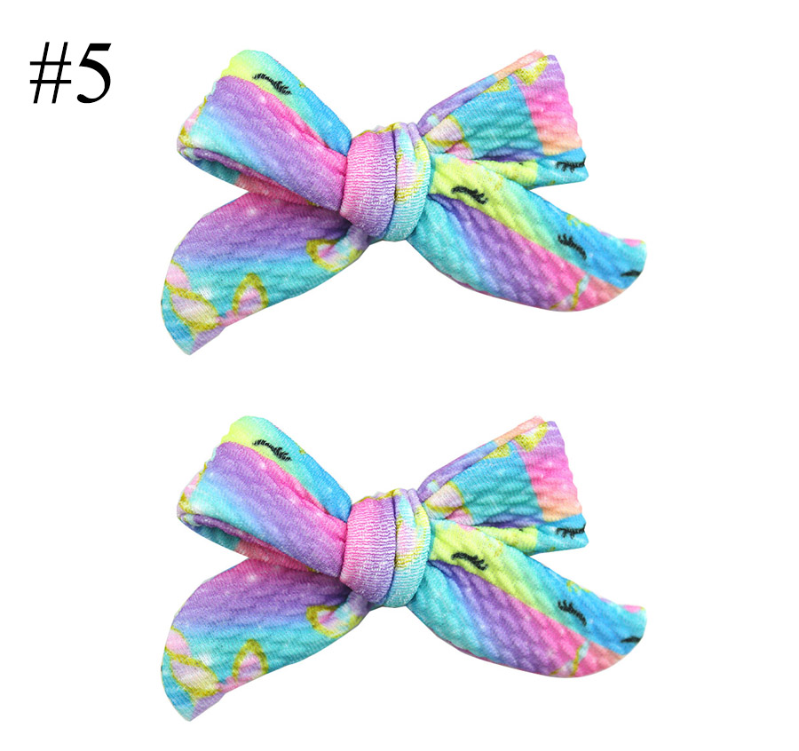 3\'\' liverpool fabric unicorn Hair Bows Barrette For baby Girls H