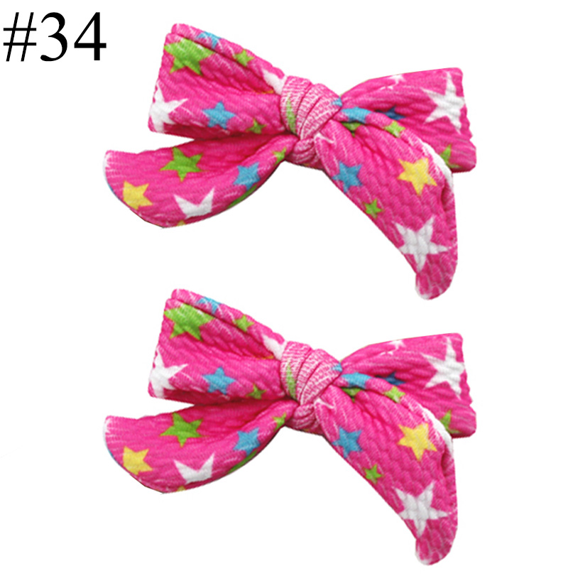 3'' liverpool fabric unicorn Hair Bows Barrette For baby Girls