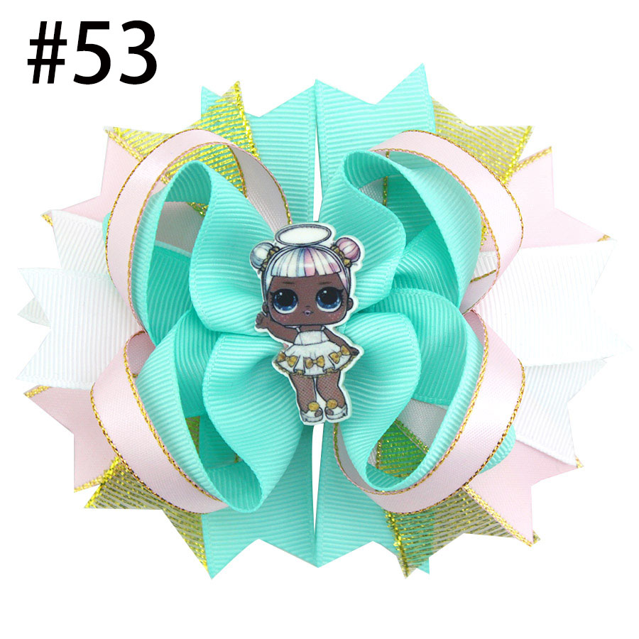 4.5'' inspired doll hair bows boutique girl hair clips
