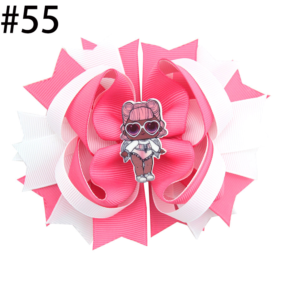 4.5'' inspired doll hair bows boutique girl hair clips