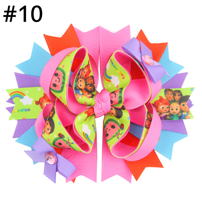 5\'\' coco melon inspired boutique girl hair Bows Accessories Wi