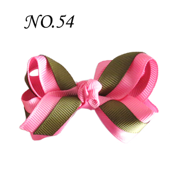 2.75\'\' boutique double abc girl hair Bows Accessories With Clip