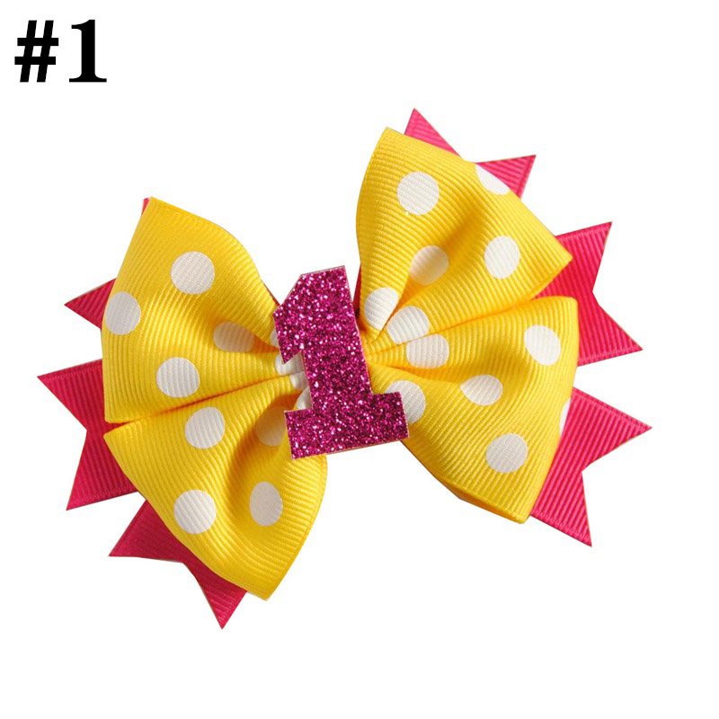 3.5'' birthday boutique girl hair Bows Accessories With Clip ha