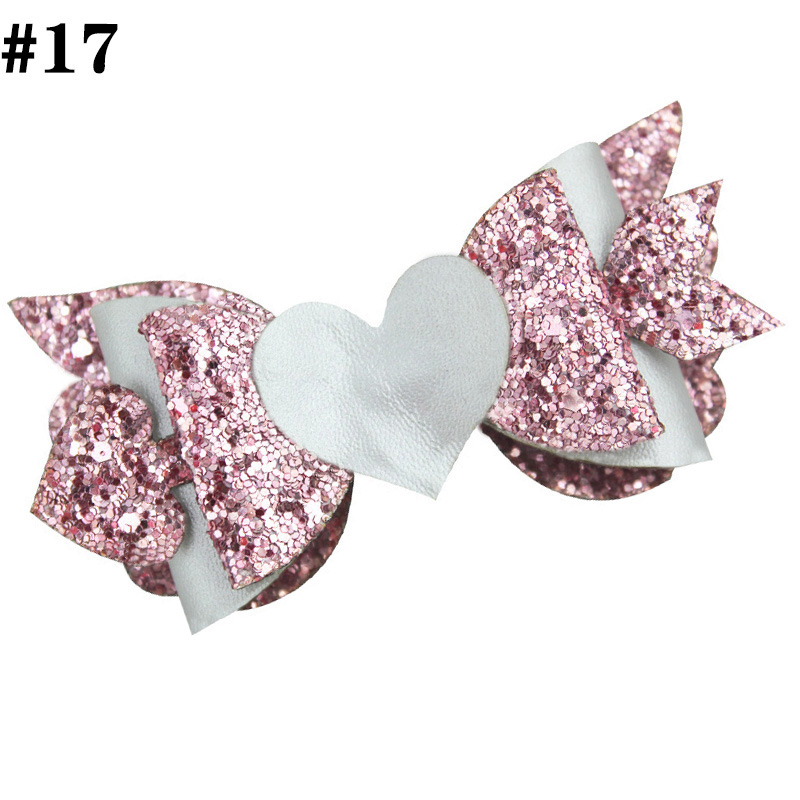 3-3.5‘’cupid wings and arrow bows for valentine hair bows glitte