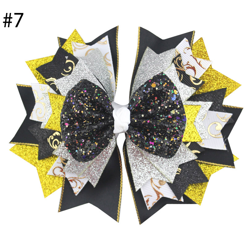 5‘’big glitter inspired hair bows