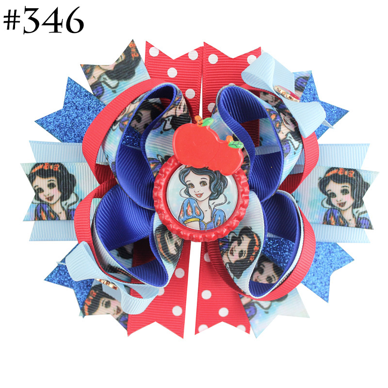 5.5‘’Inspired Hair Bows Princess Hair Bow Girl Boutique Layed