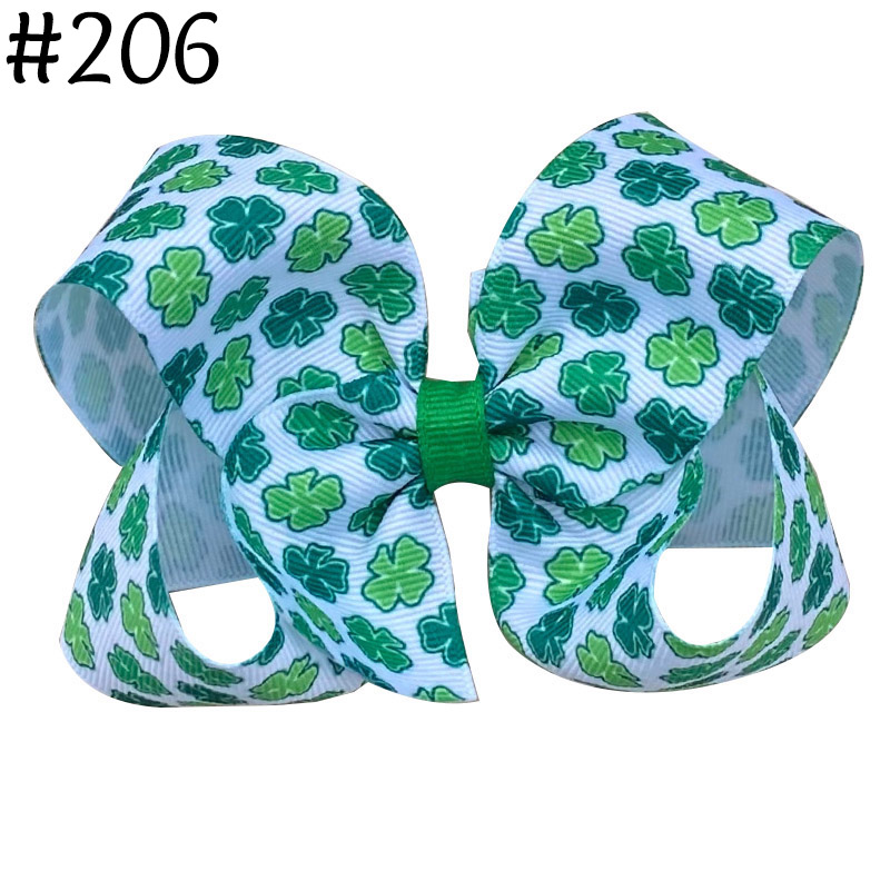 7'' large St Patrick's Day Hair Bows