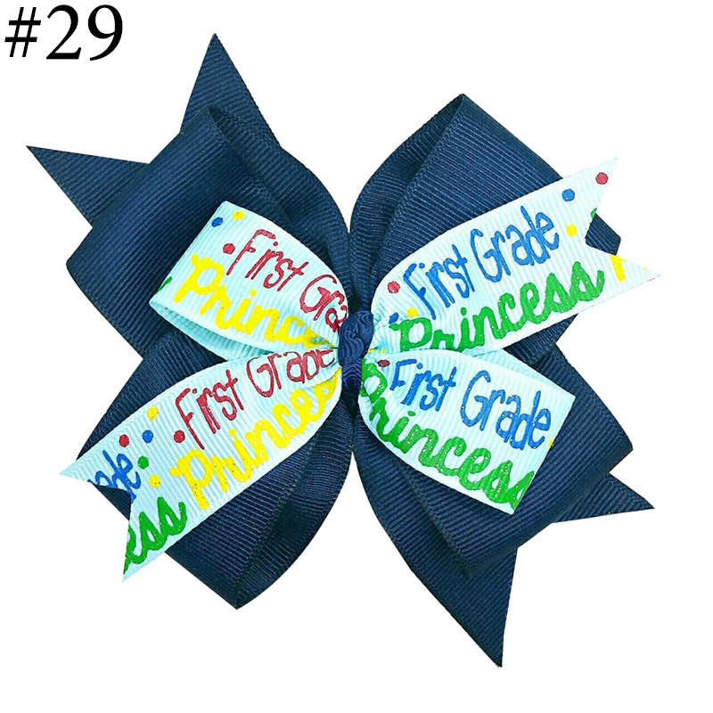 4inch Back To School Hair Bows With Hair Clips