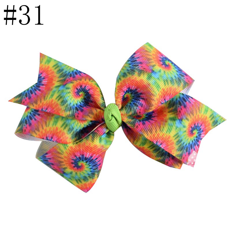 3'' summer hair bows neon pinwheel hair clips sunflower girl h