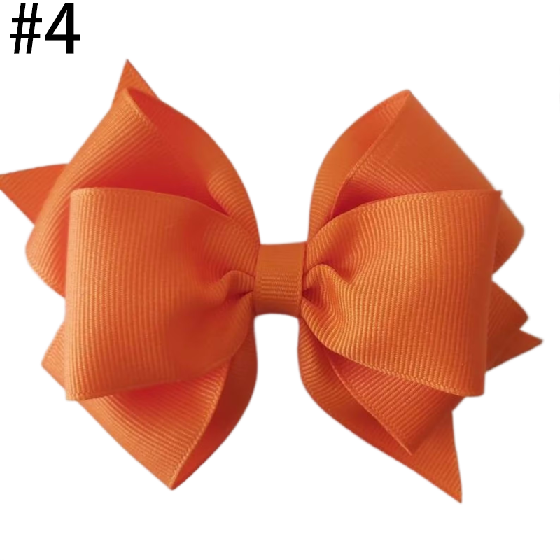 3inch custom back to school bows solid ribbon bow clip