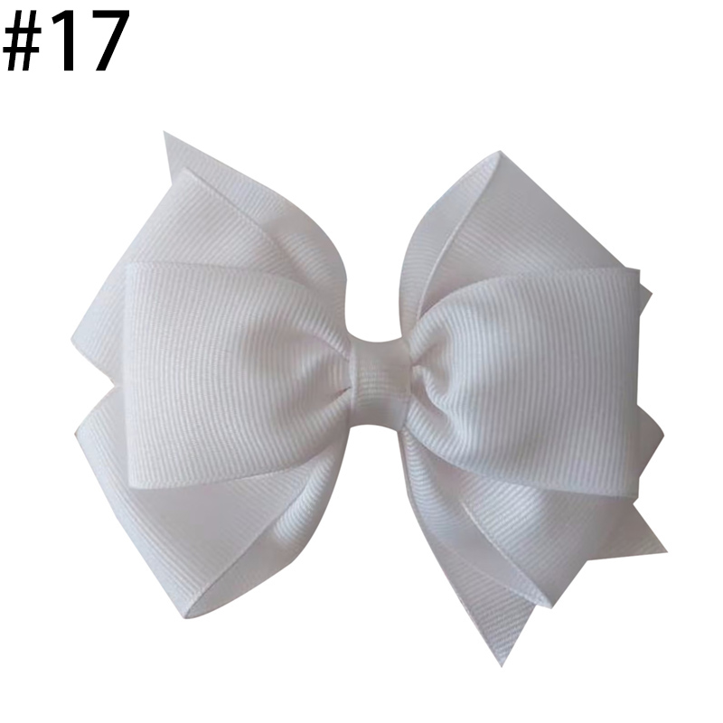 3inch custom back to school bows solid ribbon bow clip