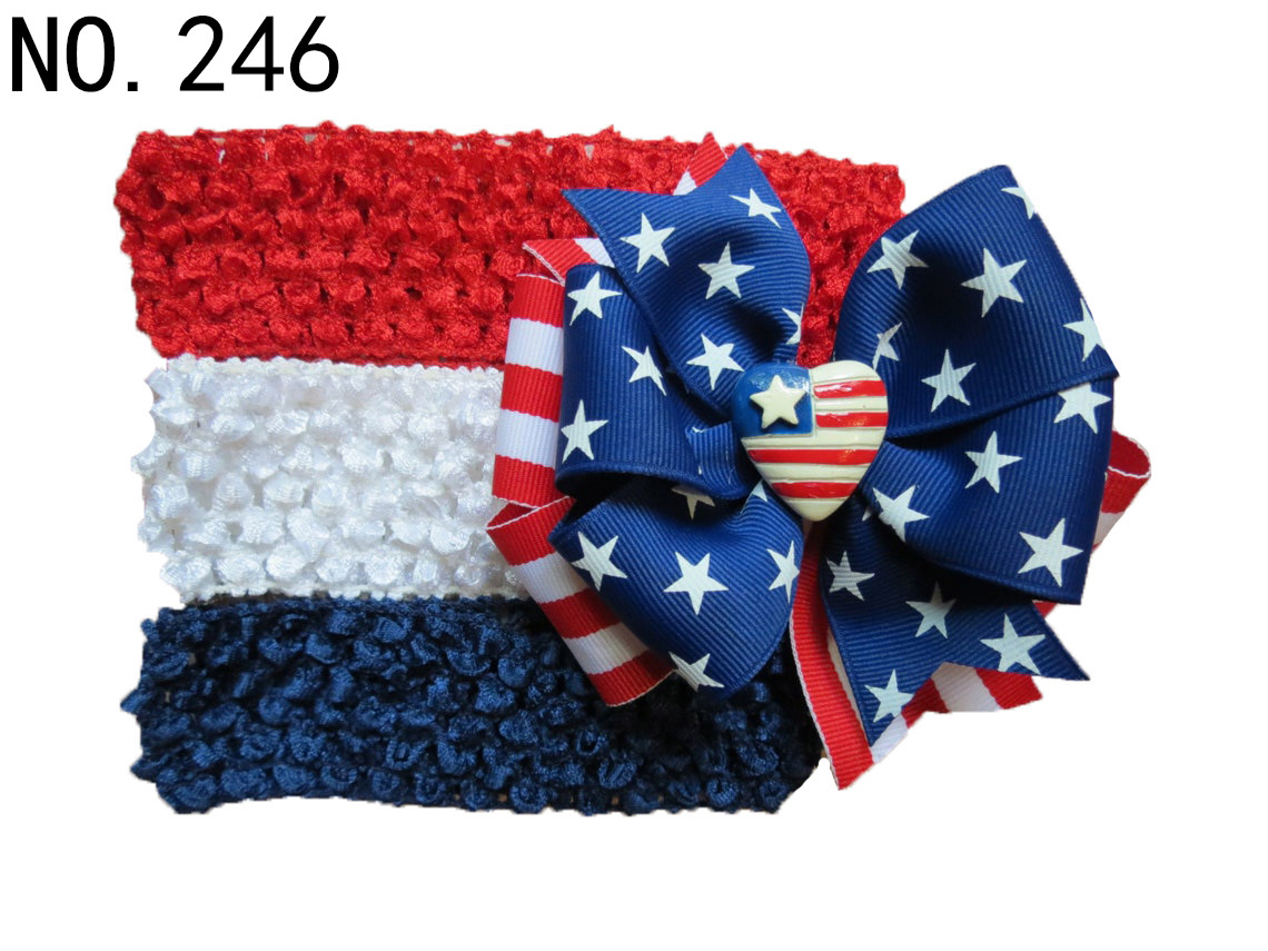4th Of July Bow Independence Day Hair Bow