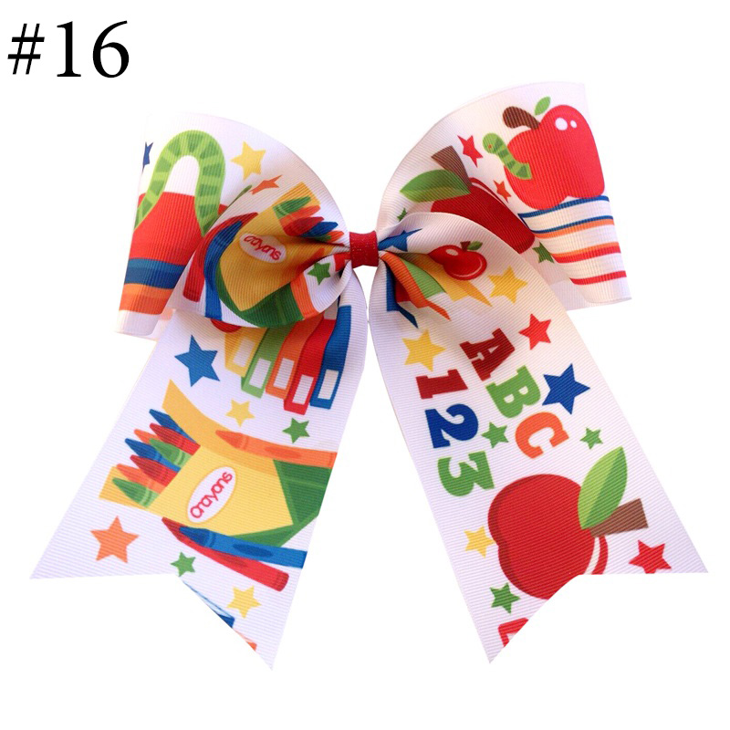 7inch Large Back To School Cheer Hair Bows
