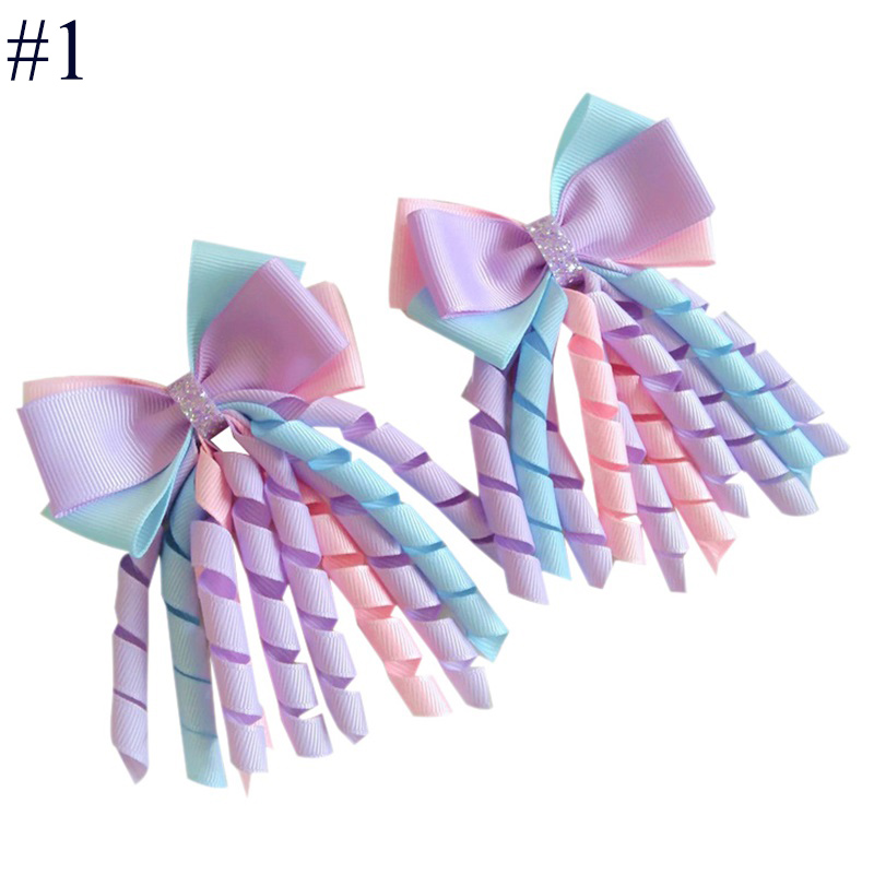 3'' pigtail korker hair bows for girl