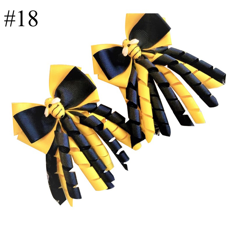 3'' pigtail korker hair bows for girl