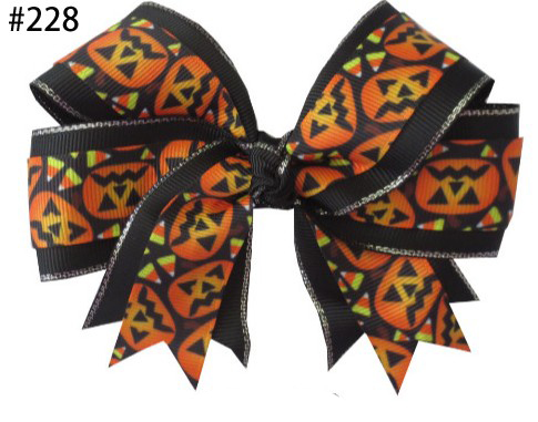 4.5inch Halloween Double Cheer Hair Bows