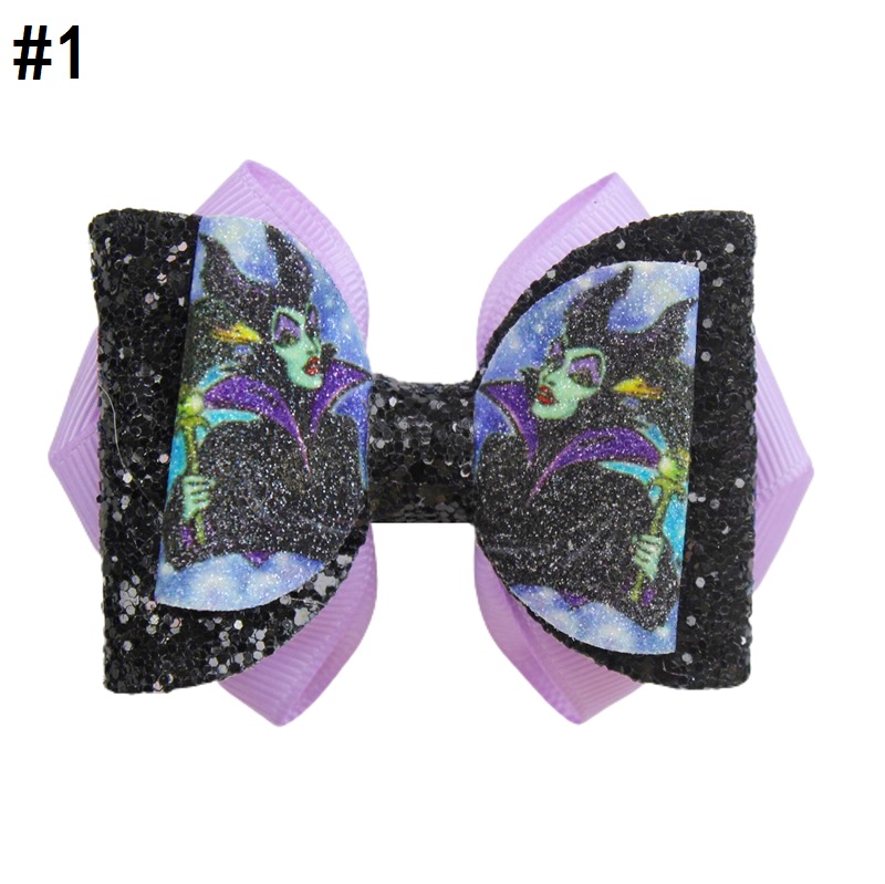 5.5'' Glitter rabbit hair bows easter bunny inspired leather