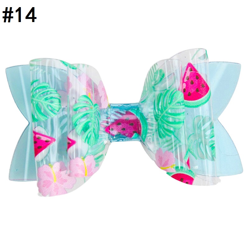 3.5'' Plastic Print Fruit Jelly Hair Bows